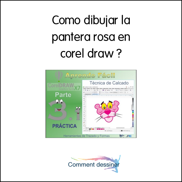 Como dibujar la pantera rosa en corel draw